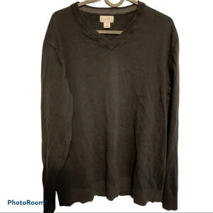 Old Navy black men’s knit V-neck Sweater Sz  XL